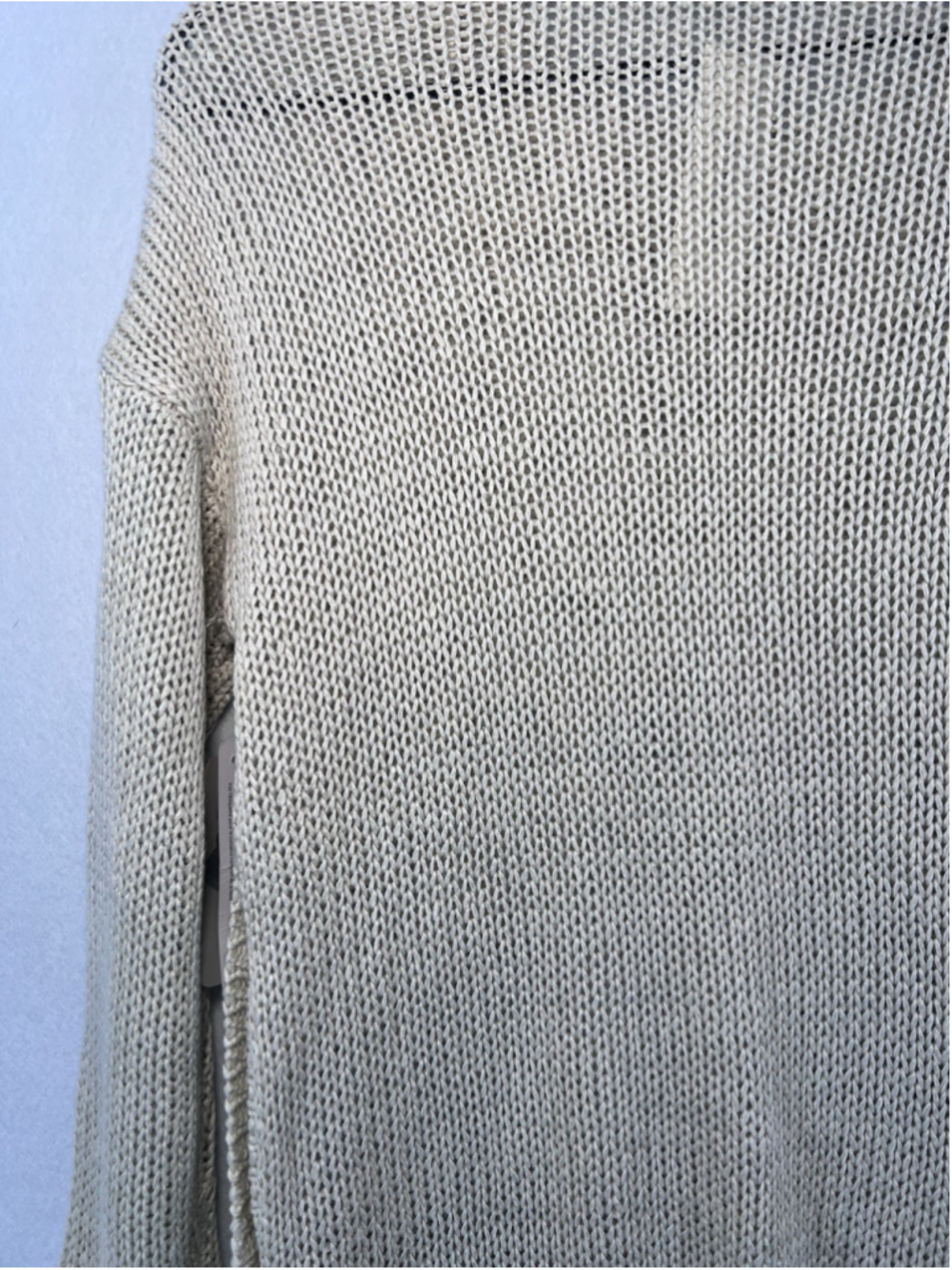 RetRod Knit Pullover Sweater Beige Button Accent Crew Neck Long Sleeve Small NWT - Picture 9 of 16